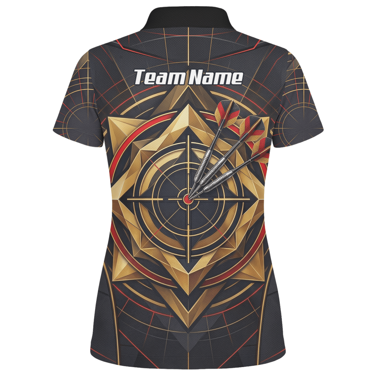 Dart Trikot Damen – Personalisierbar – Design Goldene Zielscheibe J2245 - Outfitsuche