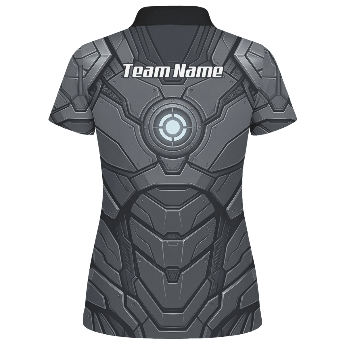 Dart Trikot Damen Personalisiert – Mech Rüstung Design Grau - Schwarz C3855 - Outfitsuche
