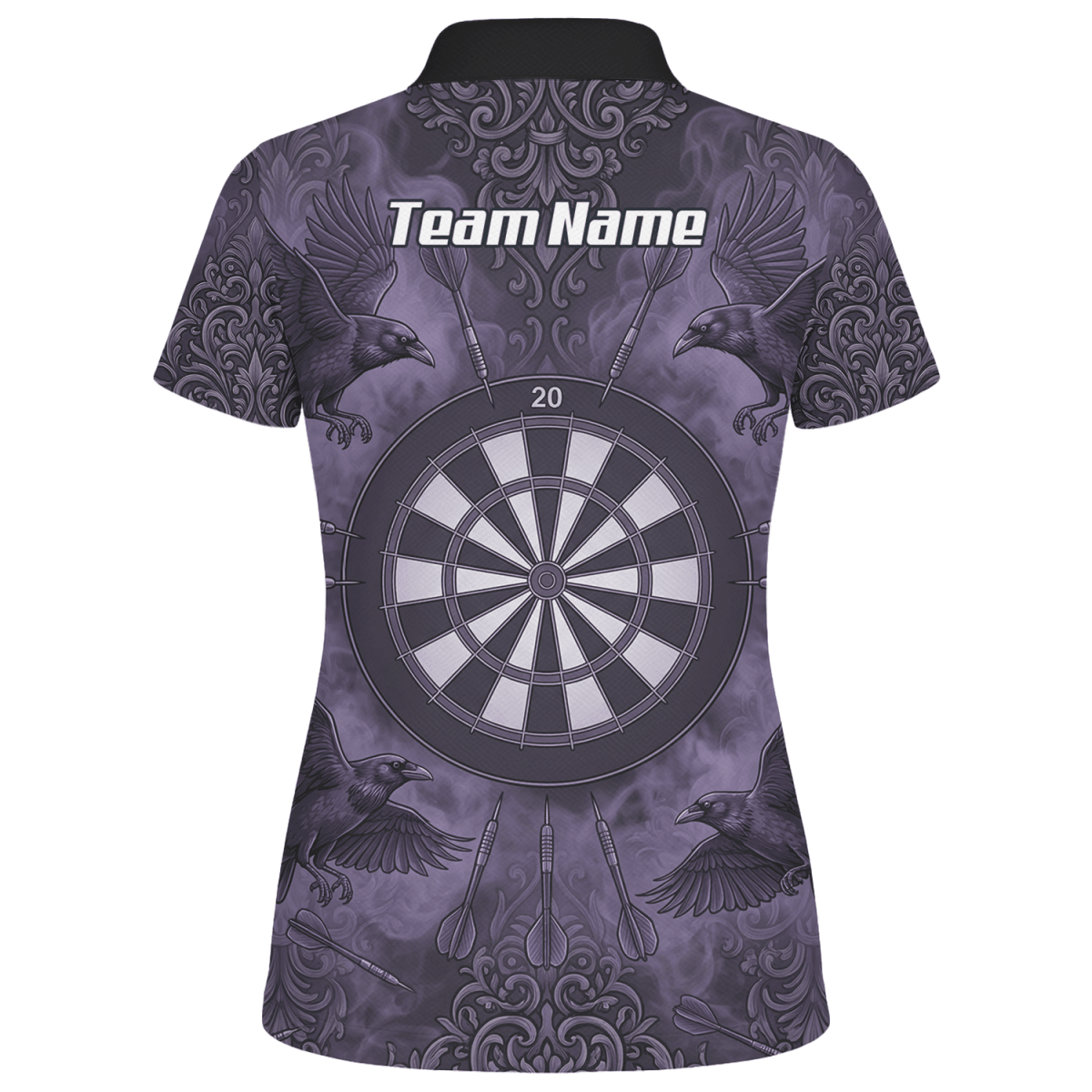 Dart Trikot Damen – Raben Motiv Lila Schwarz Personalisiert A3714 - Outfitsuche