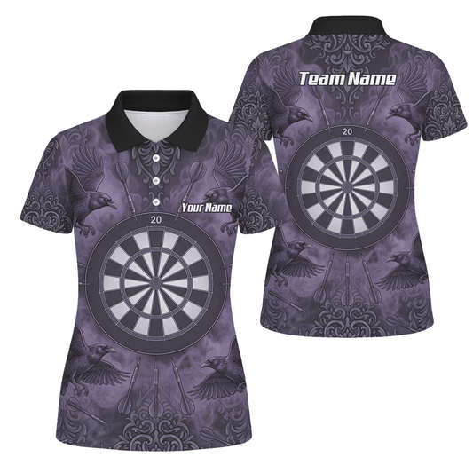 Dart Trikot Damen – Raben Motiv Lila Schwarz Personalisiert A3714 - Outfitsuche