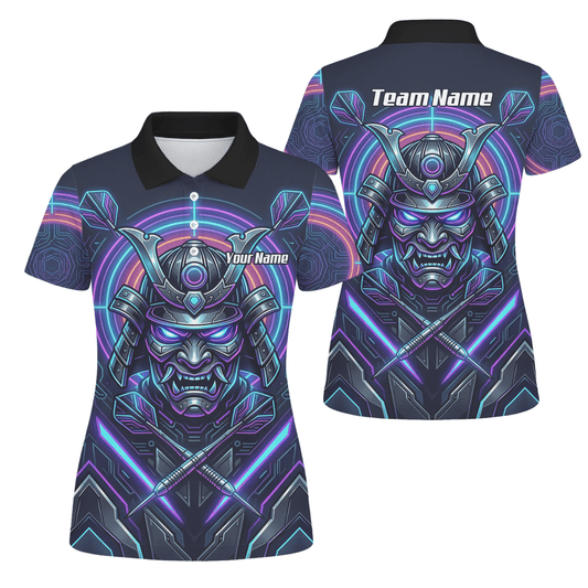 Dart Trikot Damen – Samurai Maske Cyber Neon – Personalisierbar M8824 - Outfitsuche