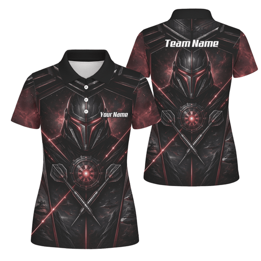 Dart Trikot Damen – Sci - Fi Krieger Helm Personalisierbar Schwarz Rot V9187 - Outfitsuche
