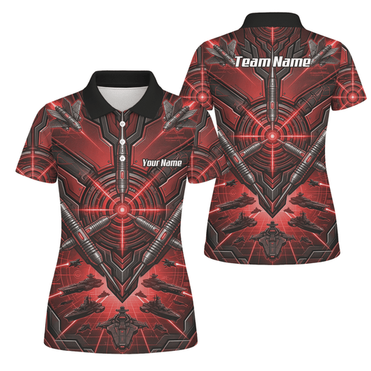 Dart Trikot Damen – Sci - Fi Target Design Rot Schwarz H6778 - Outfitsuche