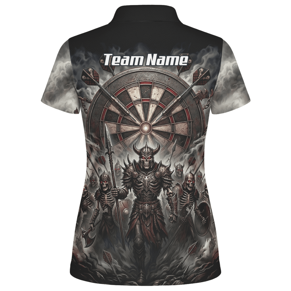Dart Trikot Damen – Skelett Krieger Armee Schwarz Personalisierbar E8117 - Outfitsuche