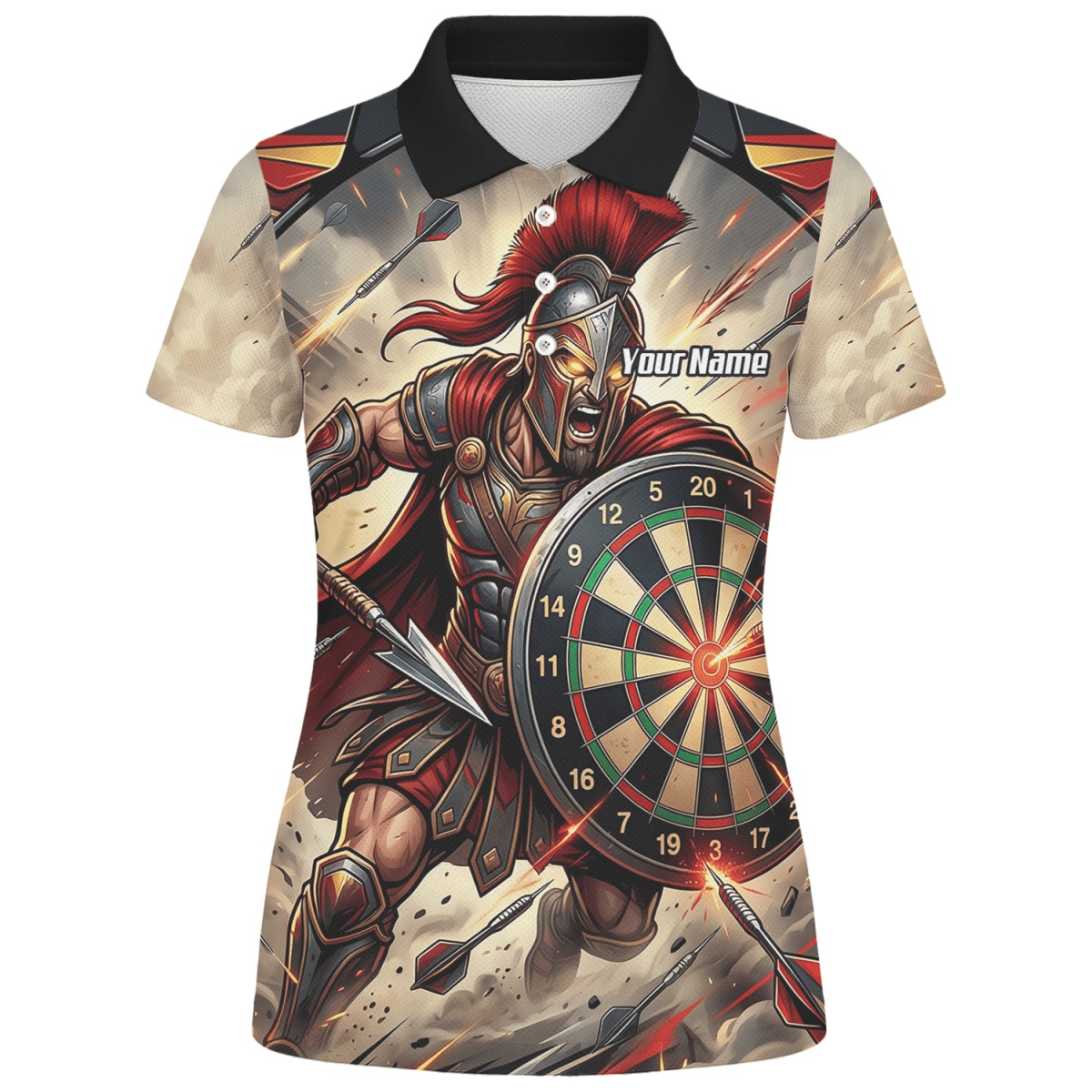 Dart Trikot Damen – Spartan Krieger Design mit Name personalisierbar G5179 - Outfitsuche