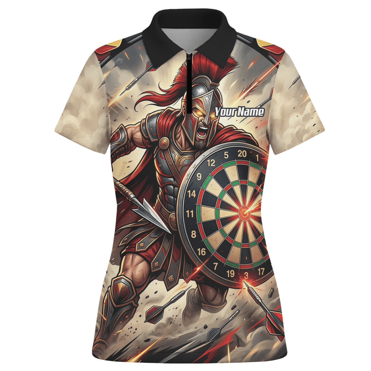 Dart Trikot Damen – Spartan Krieger Design mit Name personalisierbar G5179 - Outfitsuche