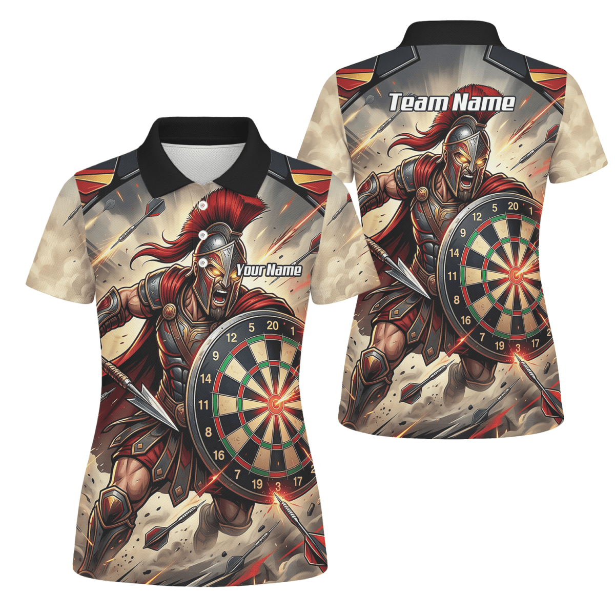 Dart Trikot Damen – Spartan Krieger Design mit Name personalisierbar G5179 - Outfitsuche