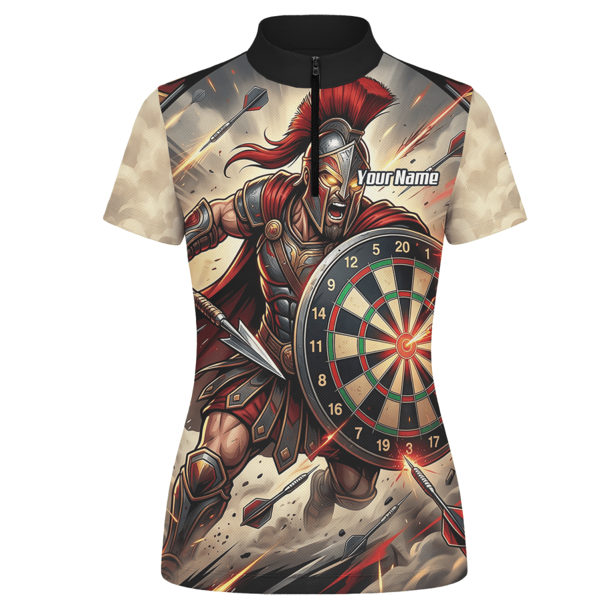 Dart Trikot Damen – Spartan Krieger Design mit Name personalisierbar G5179 - Outfitsuche