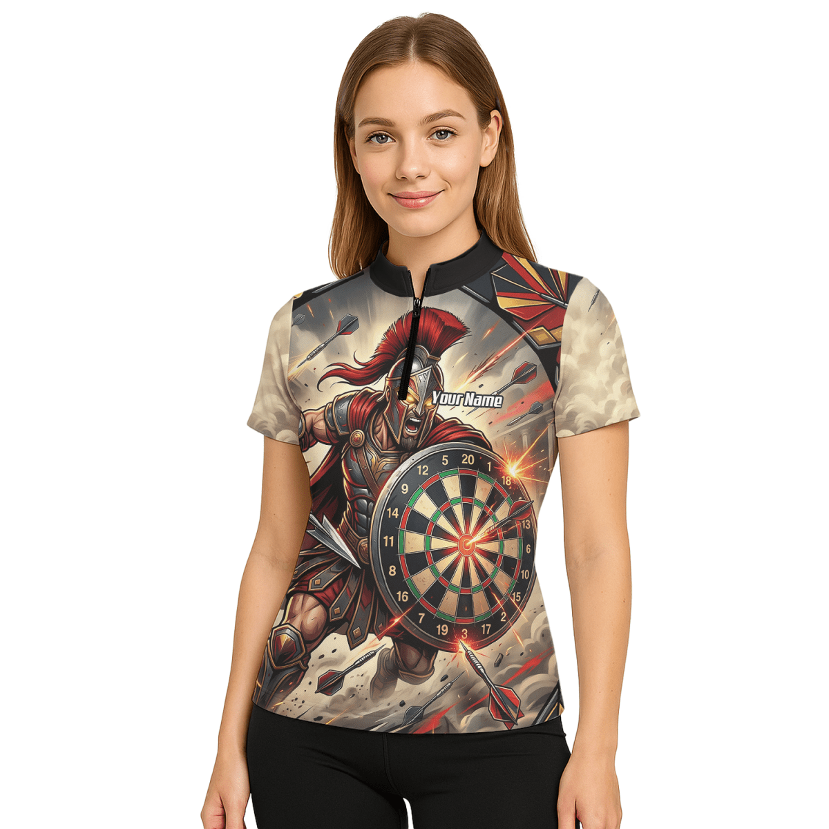Dart Trikot Damen – Spartan Krieger Design mit Name personalisierbar G5179 - Outfitsuche