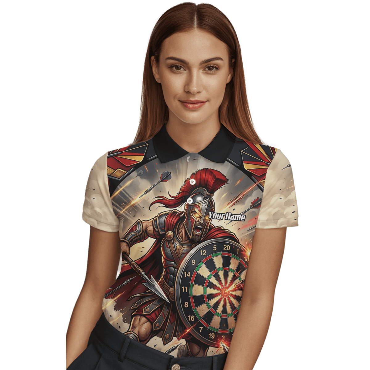 Dart Trikot Damen – Spartan Krieger Design mit Name personalisierbar G5179 - Outfitsuche