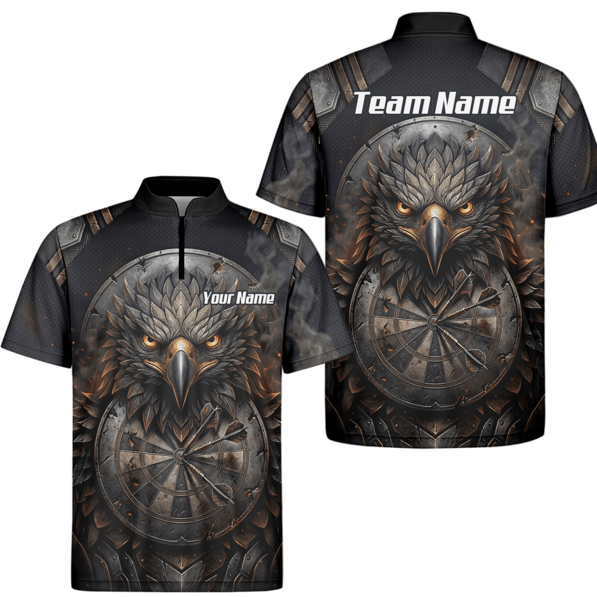 Dart Trikot Herren – Adler & Dartscheibe Motiv in Rüstungs - Optik G4208 - Outfitsuche