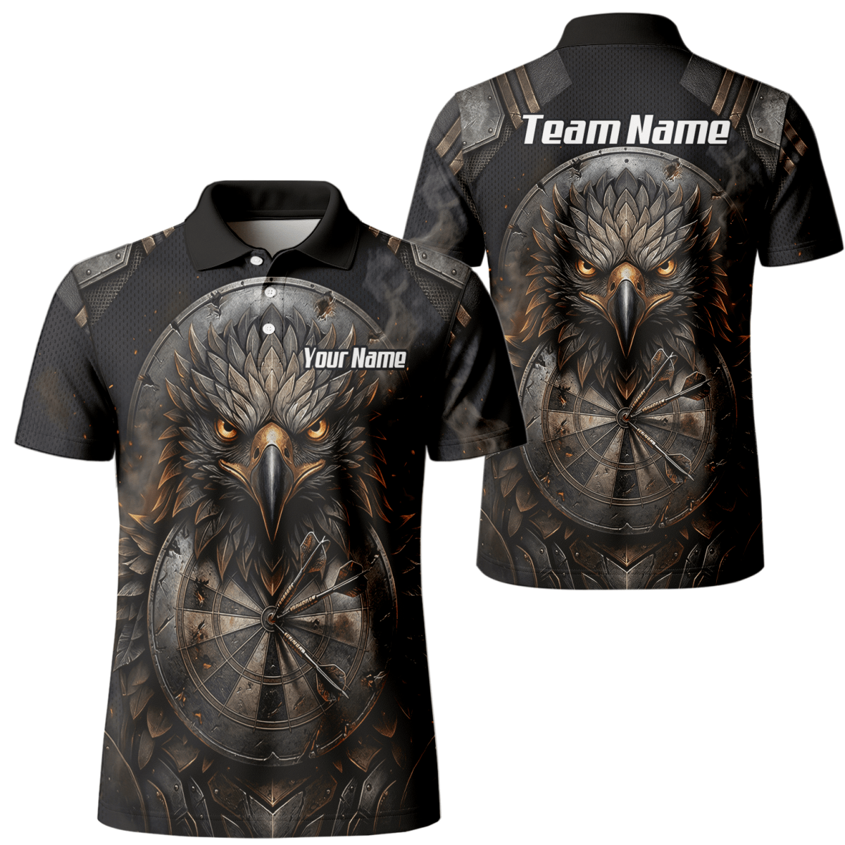 Dart Trikot Herren – Adler & Dartscheibe Motiv in Rüstungs - Optik G4208 - Outfitsuche