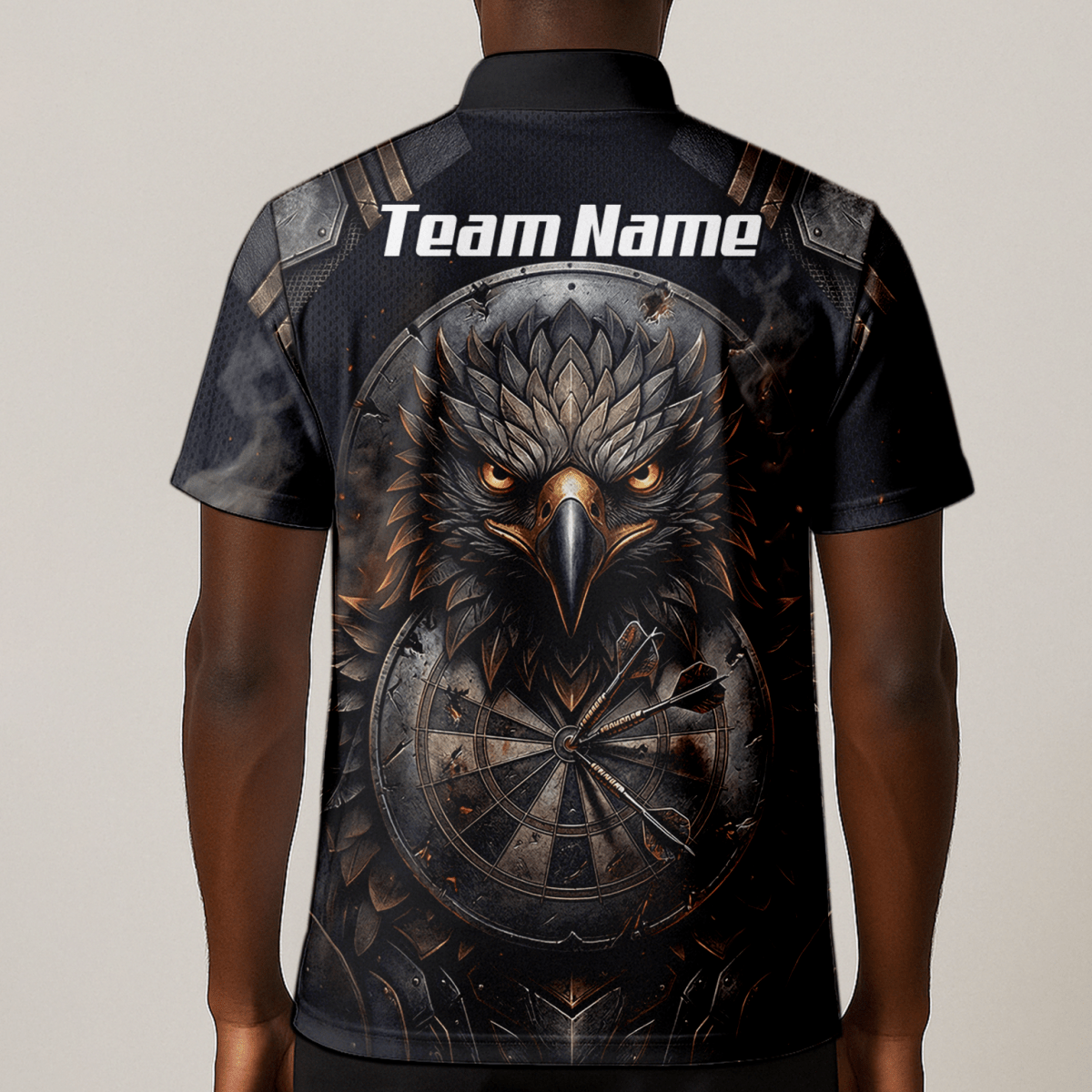 Dart Trikot Herren – Adler & Dartscheibe Motiv in Rüstungs - Optik G4208 - Outfitsuche