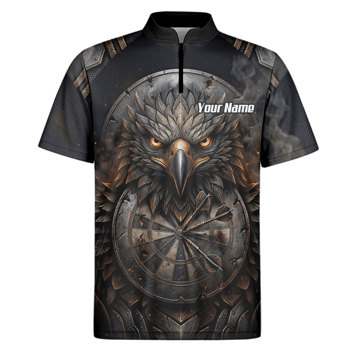 Dart Trikot Herren – Adler & Dartscheibe Motiv in Rüstungs - Optik G4208 - Outfitsuche