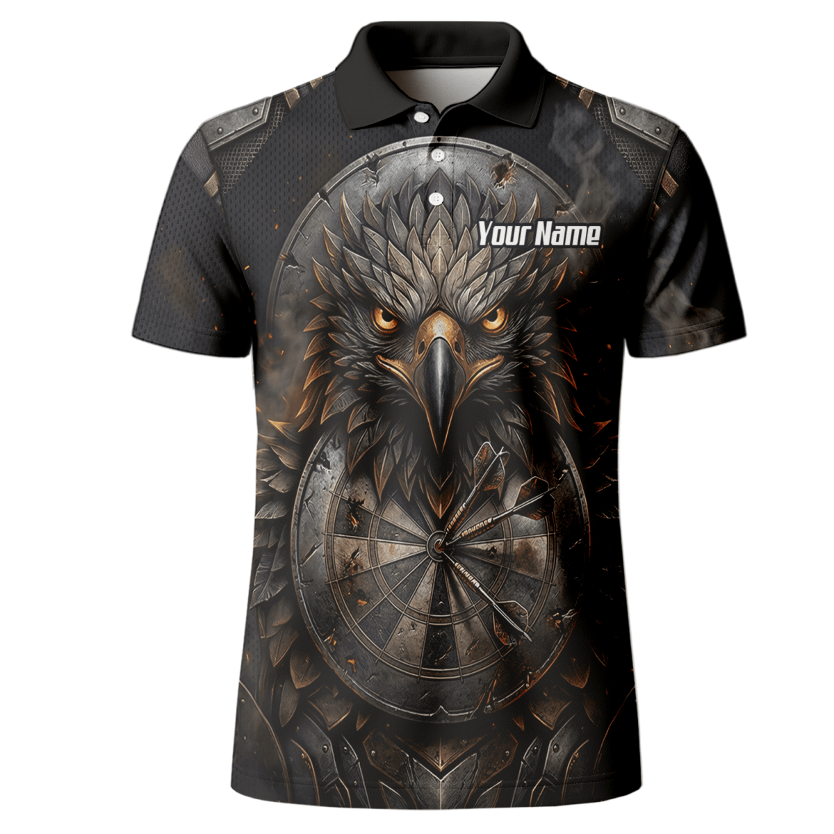 Dart Trikot Herren – Adler & Dartscheibe Motiv in Rüstungs - Optik G4208 - Outfitsuche