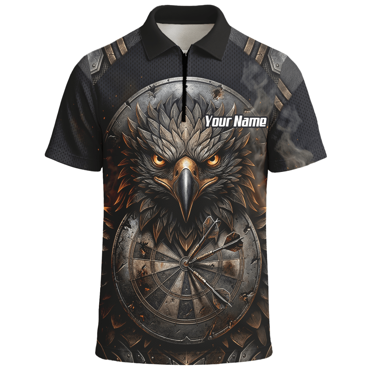 Dart Trikot Herren – Adler & Dartscheibe Motiv in Rüstungs - Optik G4208 - Outfitsuche