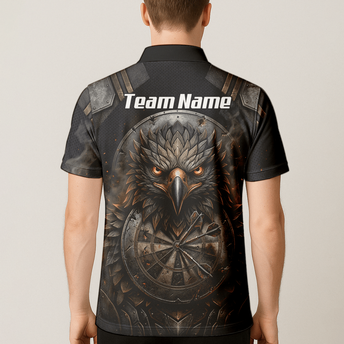 Dart Trikot Herren – Adler & Dartscheibe Motiv in Rüstungs - Optik G4208 - Outfitsuche