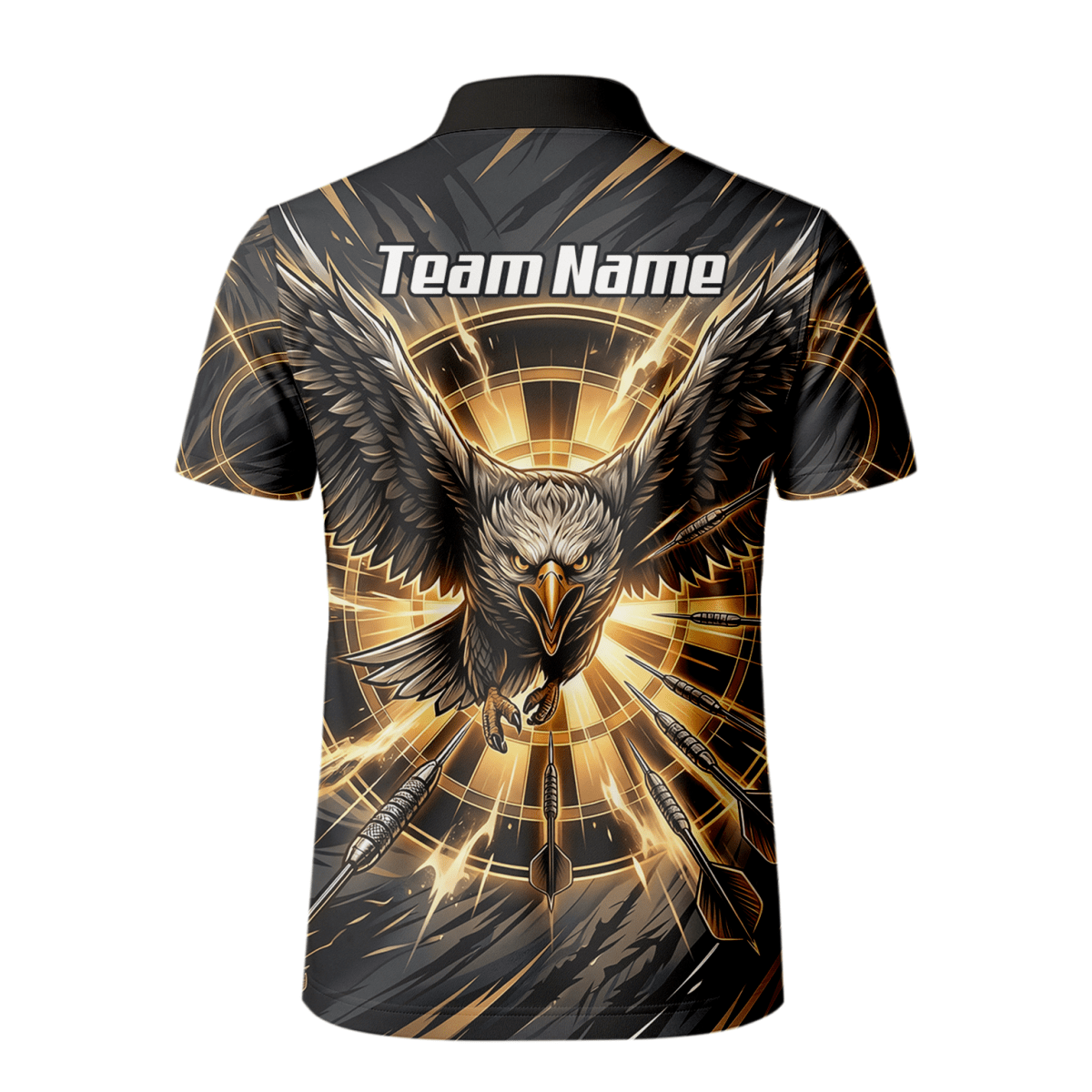 Dart Trikot Herren – Adler Motiv Schwarz Gold personalisiert G2102 - Outfitsuche
