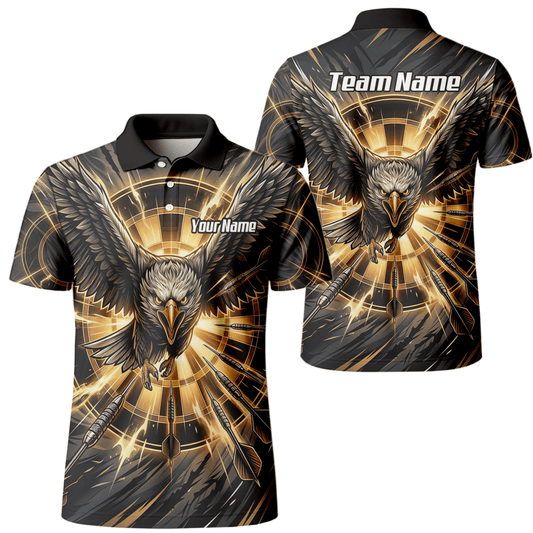 Dart Trikot Herren – Adler Motiv Schwarz Gold personalisiert G2102 - Outfitsuche