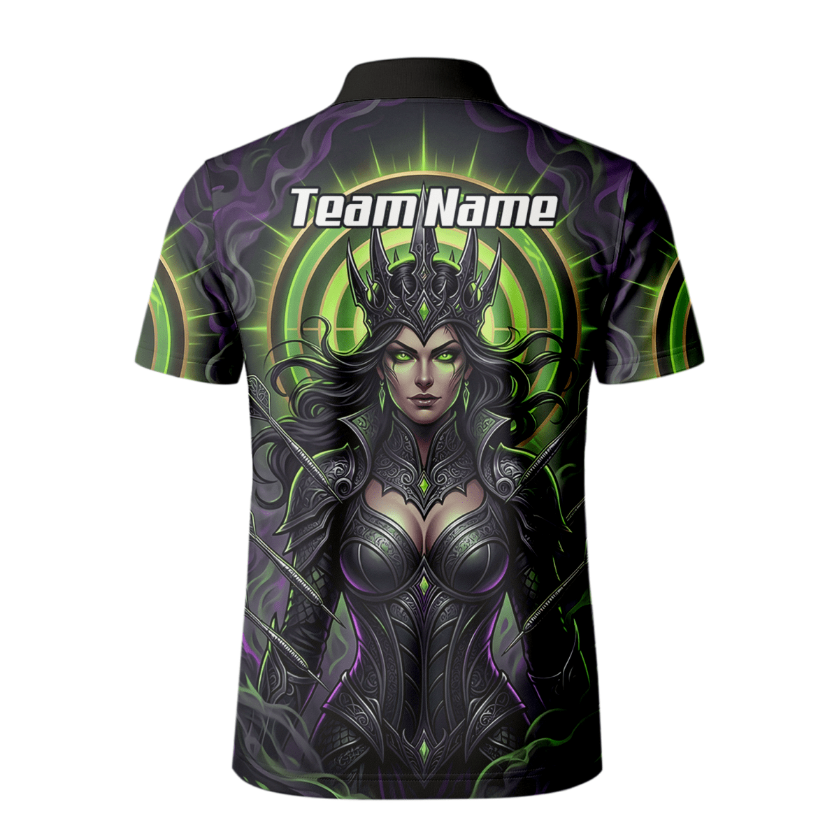Dart Trikot Herren – Dark Queen Motiv Schwarz & Neongrün N8351 - Outfitsuche