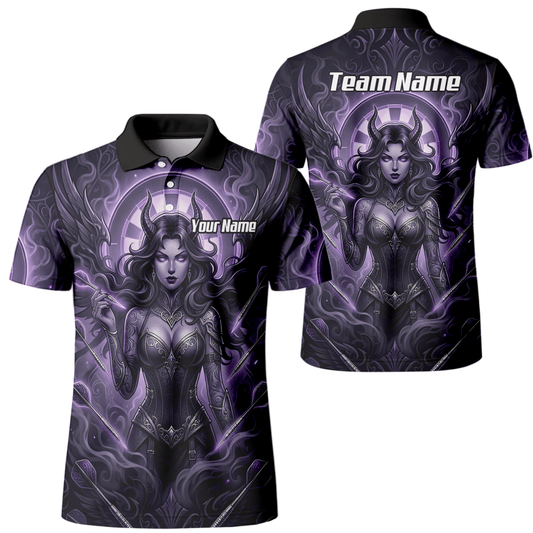 Dart Trikot Herren – Dark Succubus Fantasy Design Lila Schwarz B5075 - Outfitsuche