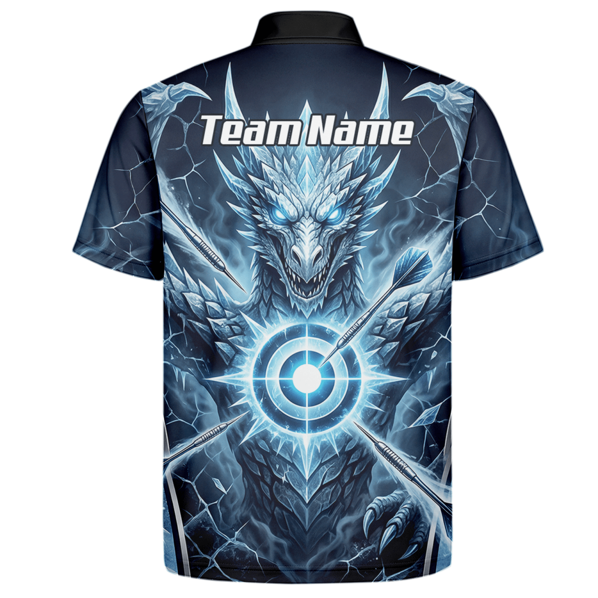 Dart Trikot Herren – Eisdrache Design Blau Personalisierbar G6897 - Outfitsuche