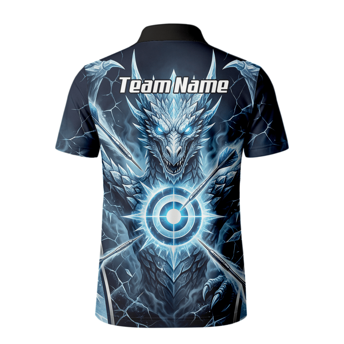 Dart Trikot Herren – Eisdrache Design Blau Personalisierbar G6897 - Outfitsuche