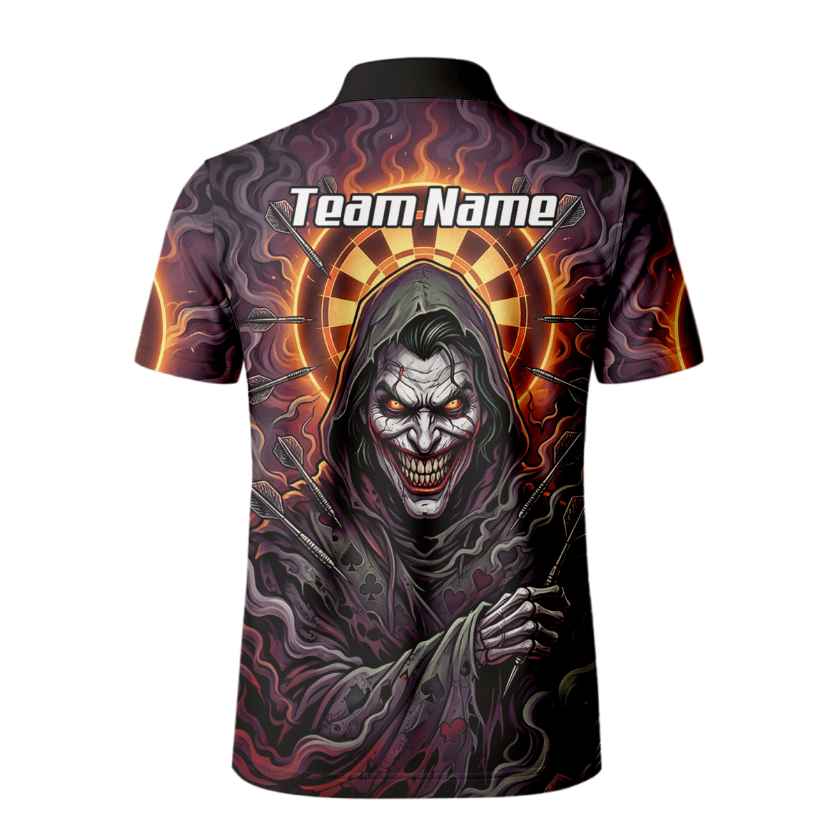 Dart Trikot Herren – Joker Motiv Personalisierbar Lila Schwarz E6621 - Outfitsuche