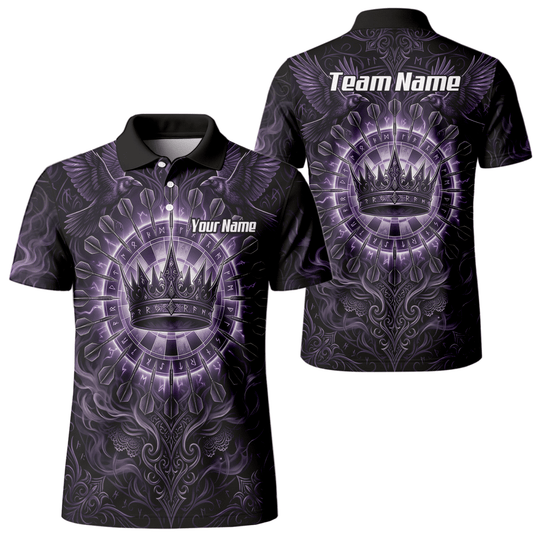 Dart Trikot Herren – Krone & Raben Design Lila Schwarz C8212 - Outfitsuche