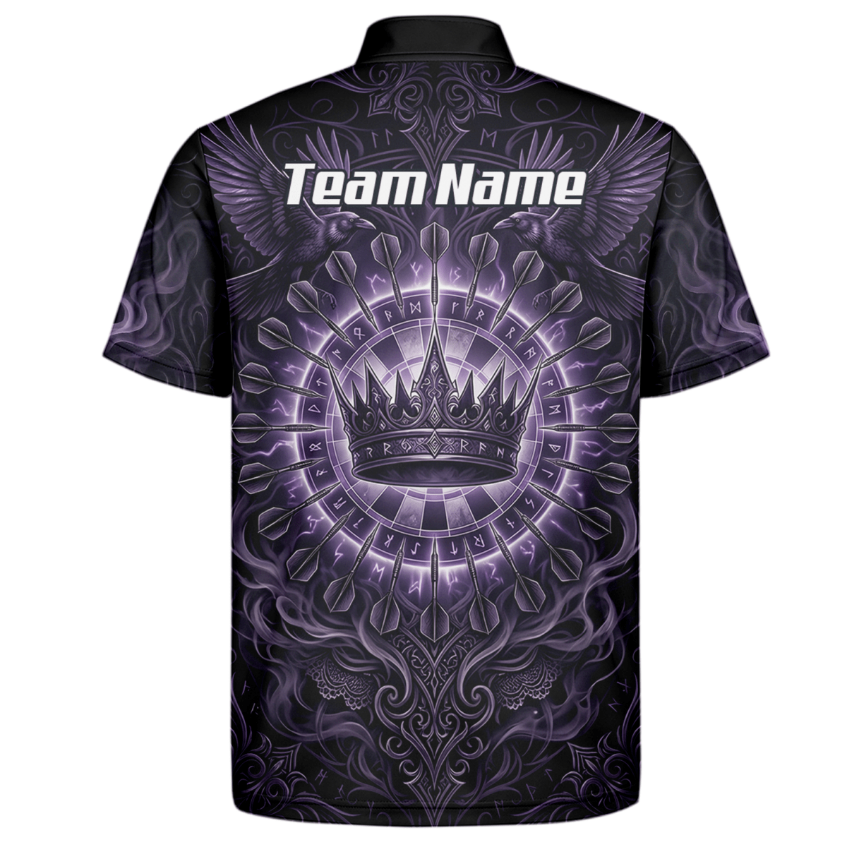 Dart Trikot Herren – Krone & Raben Design Lila Schwarz C8212 - Outfitsuche