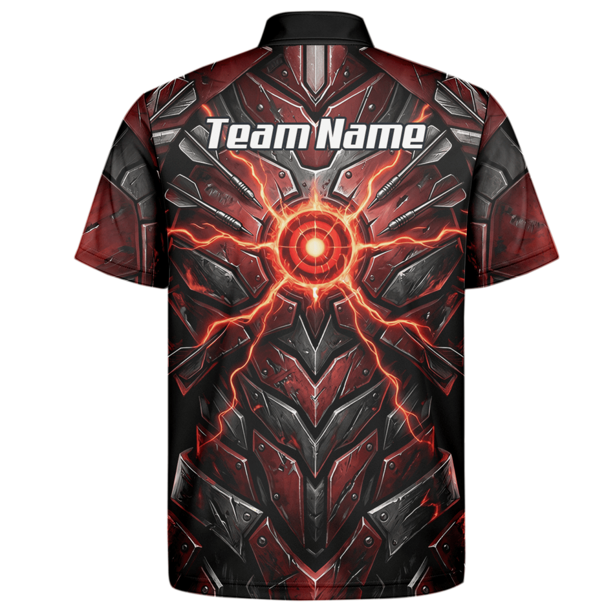 Dart Trikot Herren – Mech - Rüstung Rot Schwarz, Personalisierbar A9366 - Outfitsuche
