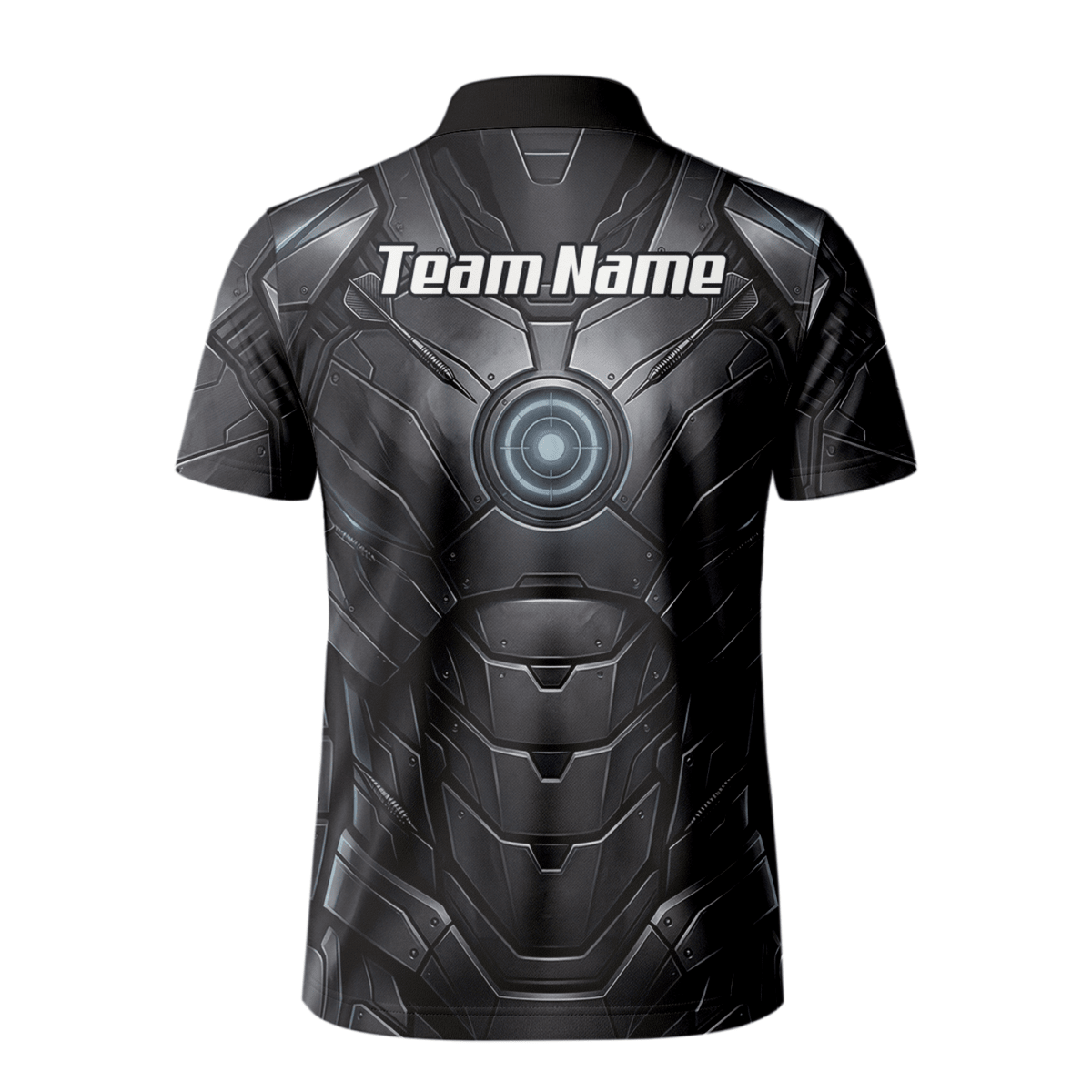 Dart Trikot Herren – Mechanik Rüstung Design Schwarz Personalisierbar K1040 - Outfitsuche