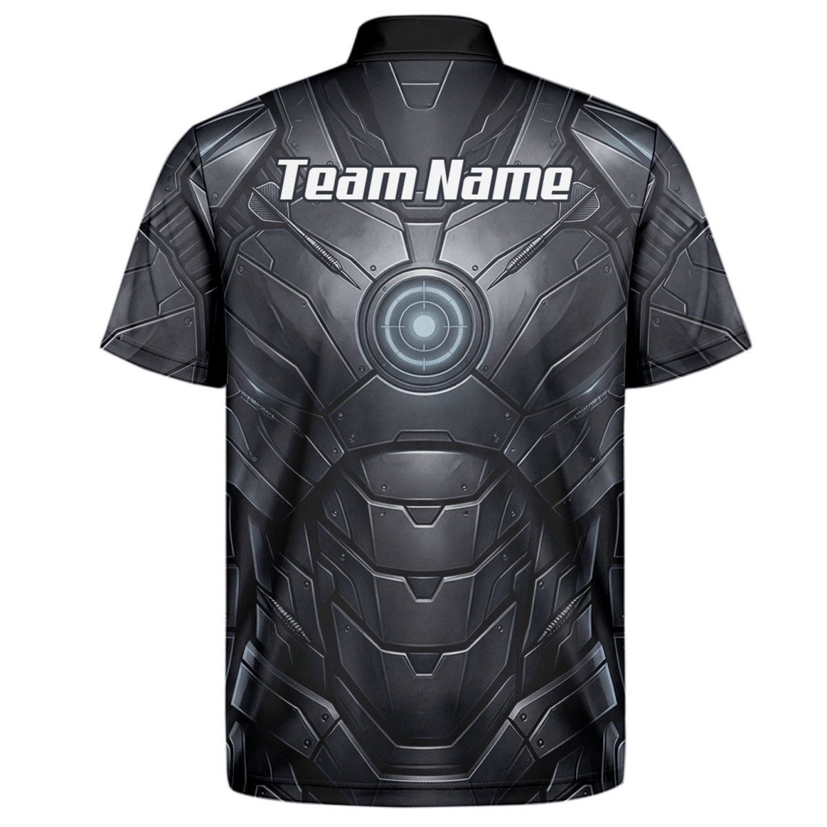 Dart Trikot Herren – Mechanik Rüstung Design Schwarz Personalisierbar K1040 - Outfitsuche