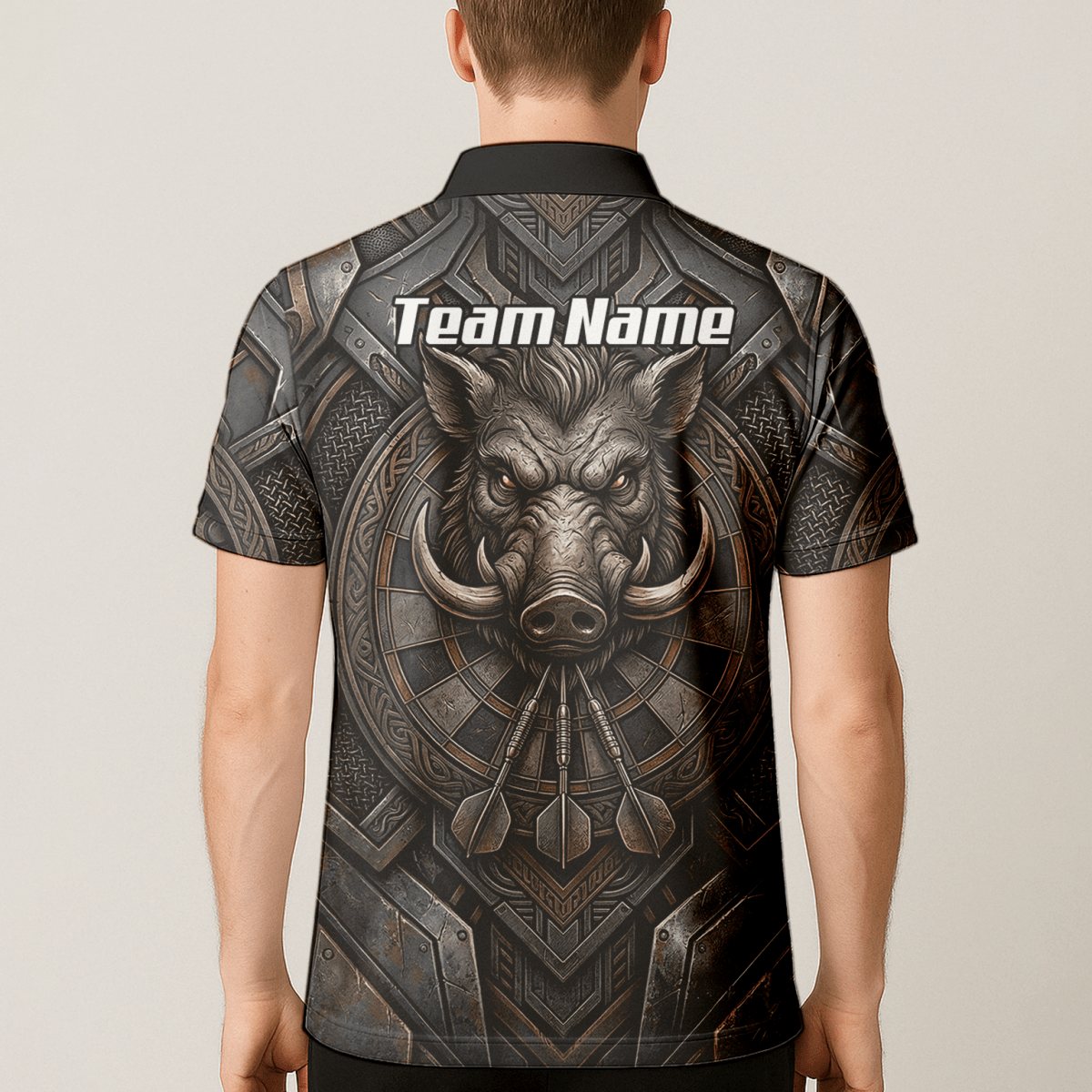 Dart Trikot Herren – Motiv Wildschwein Keiler – Anthrazit Bronze P3000 - Outfitsuche