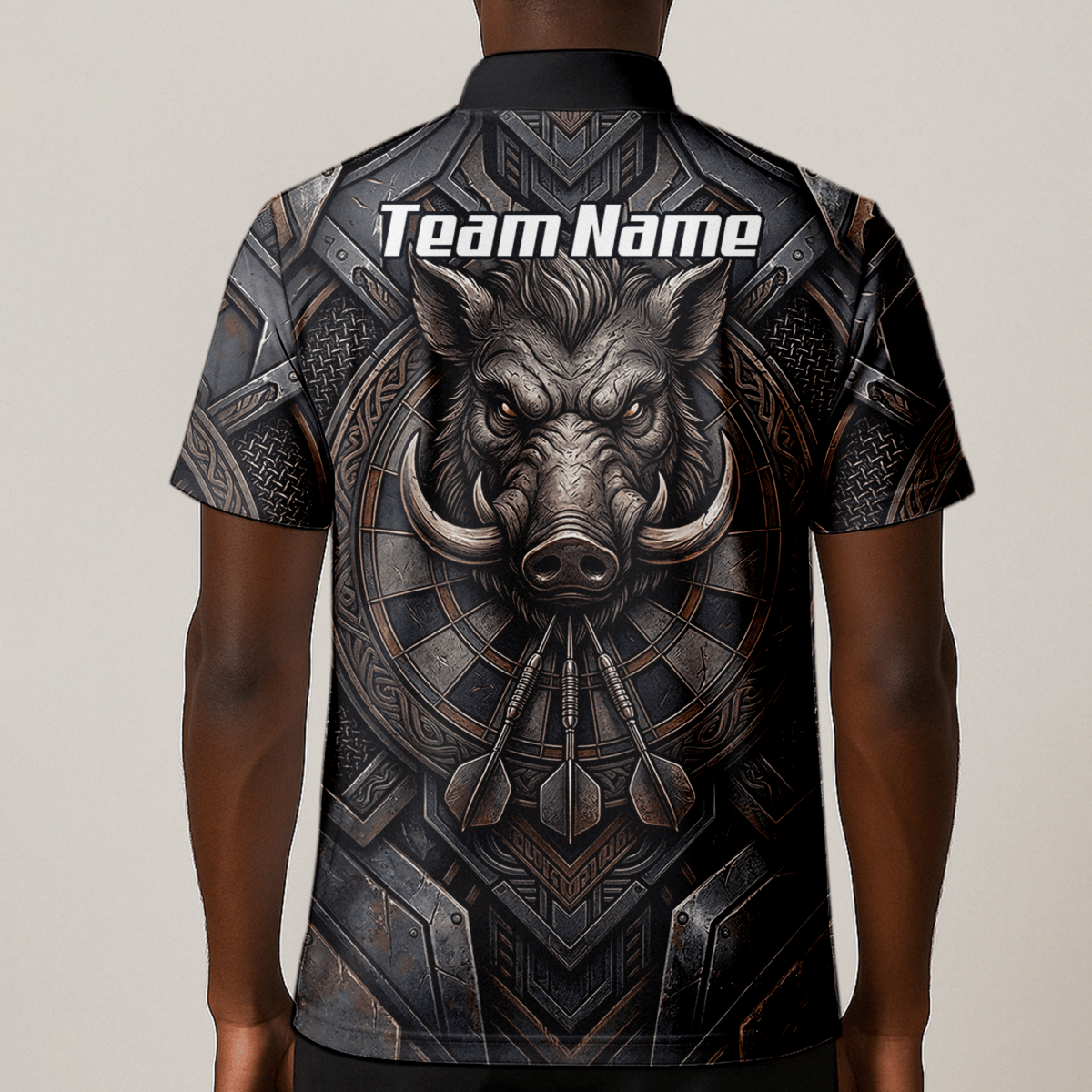 Dart Trikot Herren – Motiv Wildschwein Keiler – Anthrazit Bronze P3000 - Outfitsuche