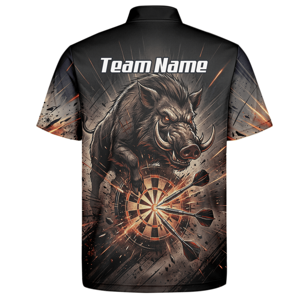 Dart Trikot Herren – Motiv Wildschwein Keiler Personalisiert H8686 - Outfitsuche