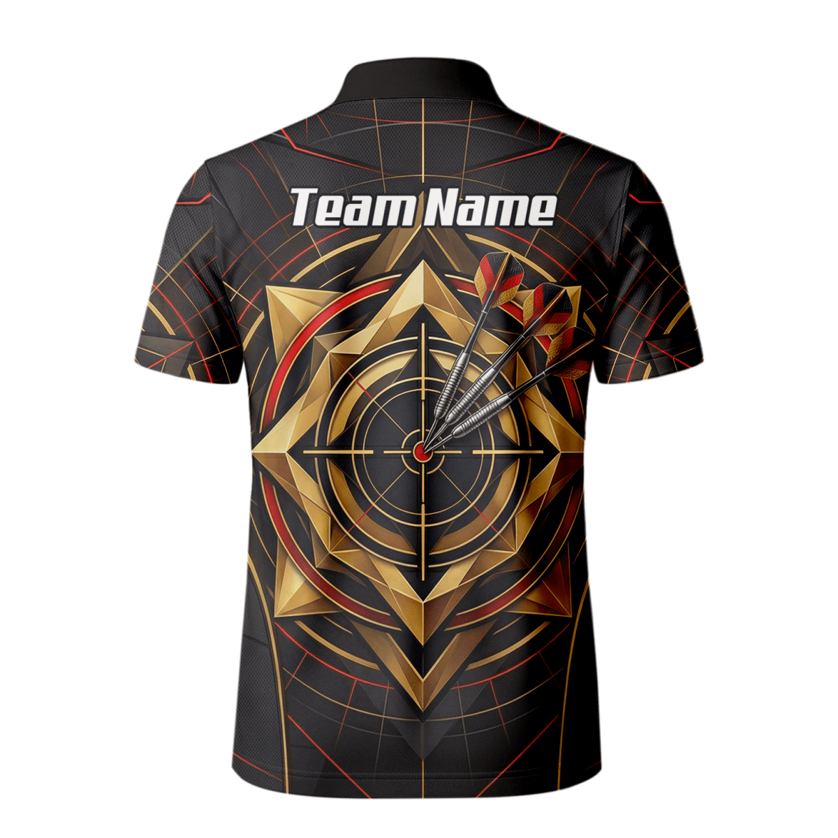 Dart Trikot Herren – Personalisierbar – Design Goldene Zielscheibe J2245 - Outfitsuche