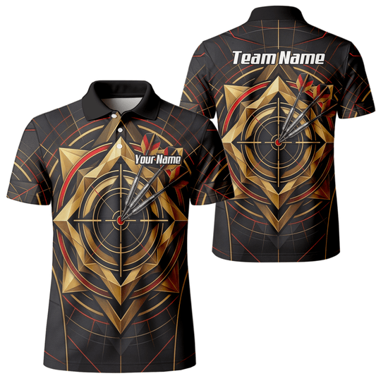 Dart Trikot Herren – Personalisierbar – Design Goldene Zielscheibe J2245 - Outfitsuche