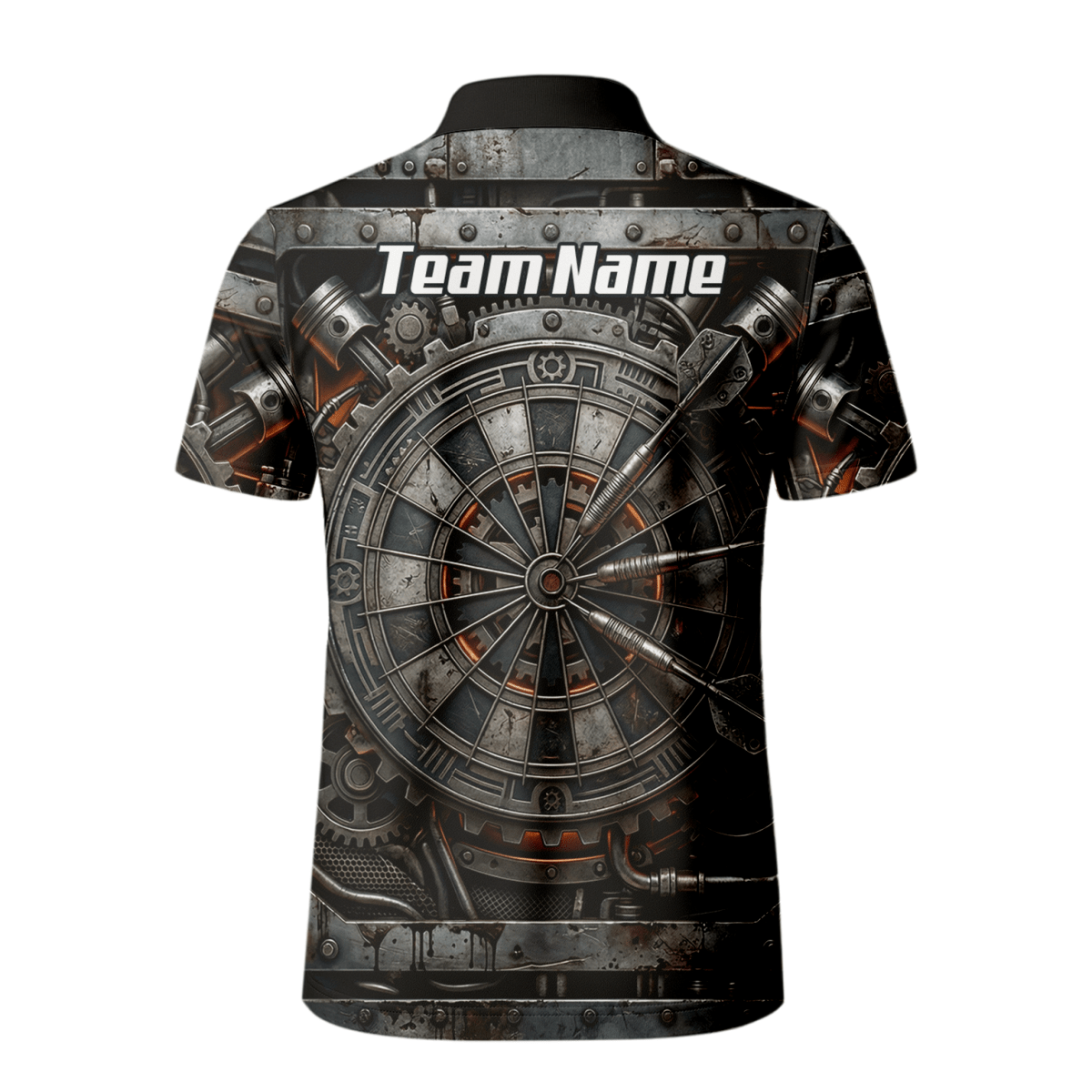 Dart Trikot Herren Personalisiert – Industrial Mechanik Design Grau W2120 - Outfitsuche