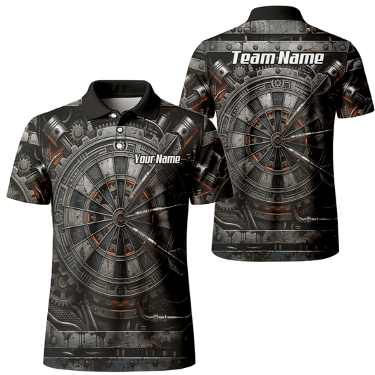 Dart Trikot Herren Personalisiert – Industrial Mechanik Design Grau W2120 - Outfitsuche