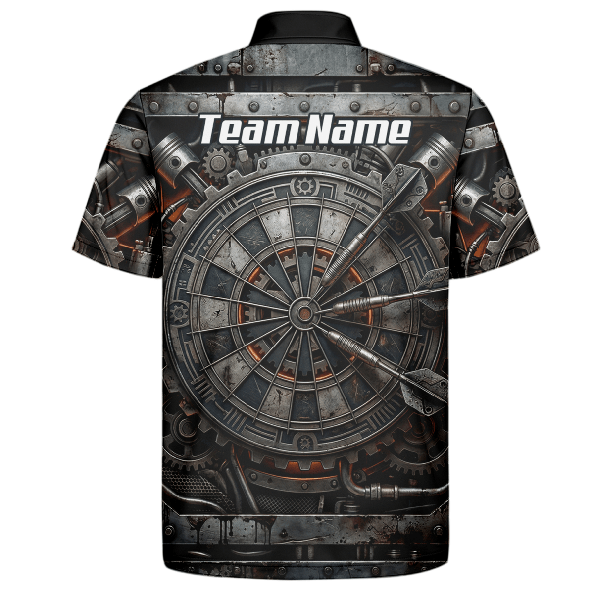 Dart Trikot Herren Personalisiert – Industrial Mechanik Design Grau W2120 - Outfitsuche