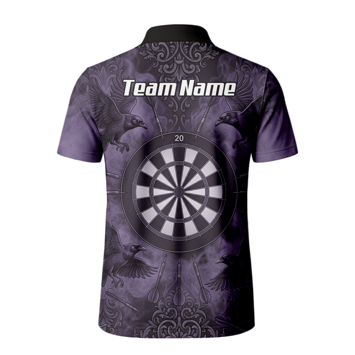 Dart Trikot Herren – Raben Motiv Lila Schwarz Personalisiert A3714 - Outfitsuche