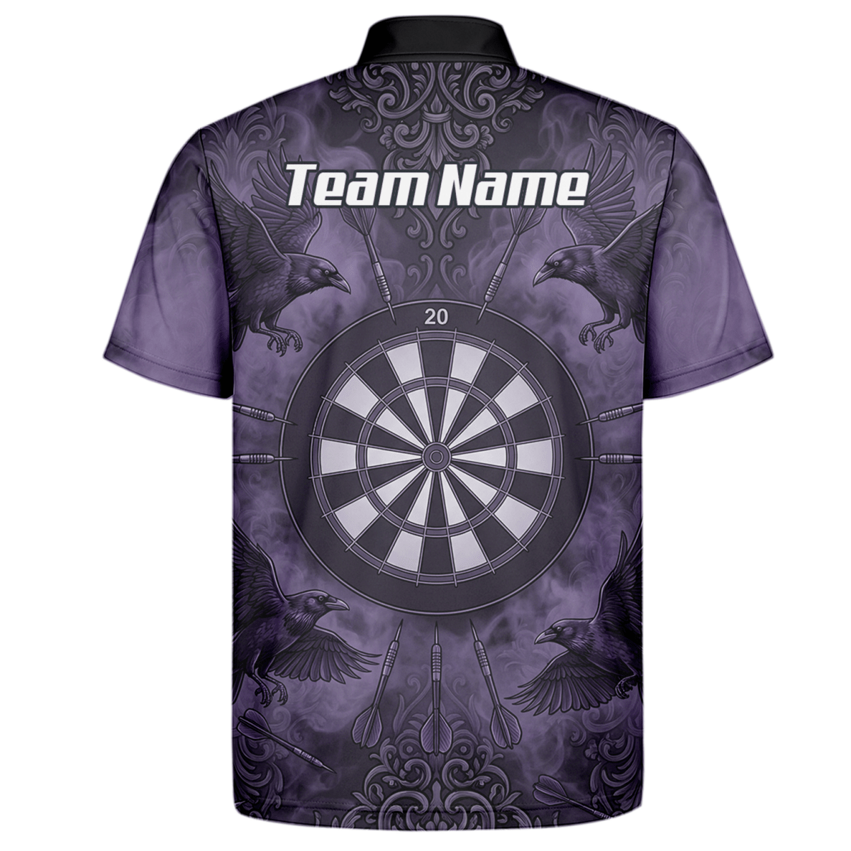 Dart Trikot Herren – Raben Motiv Lila Schwarz Personalisiert A3714 - Outfitsuche
