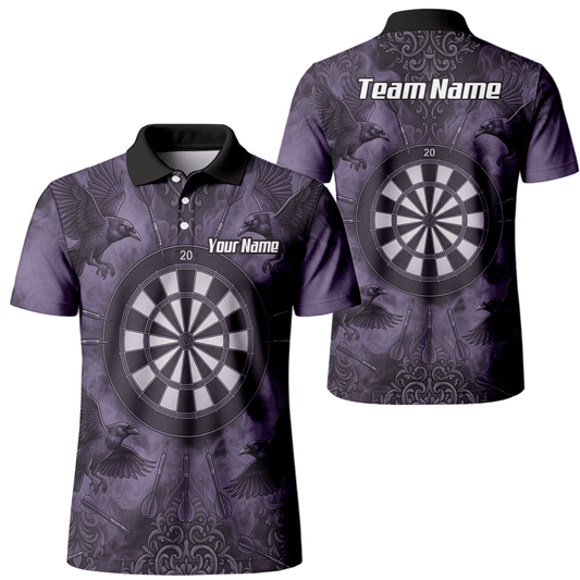 Dart Trikot Herren – Raben Motiv Lila Schwarz Personalisiert A3714 - Outfitsuche
