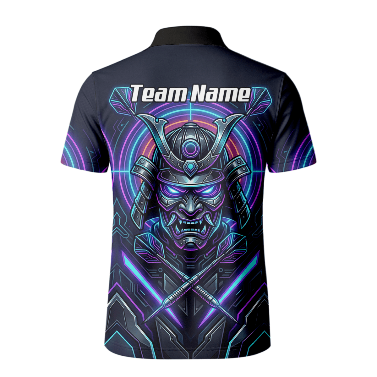 Dart Trikot Herren – Samurai Maske Cyber Neon – Personalisierbar M8824 - Outfitsuche