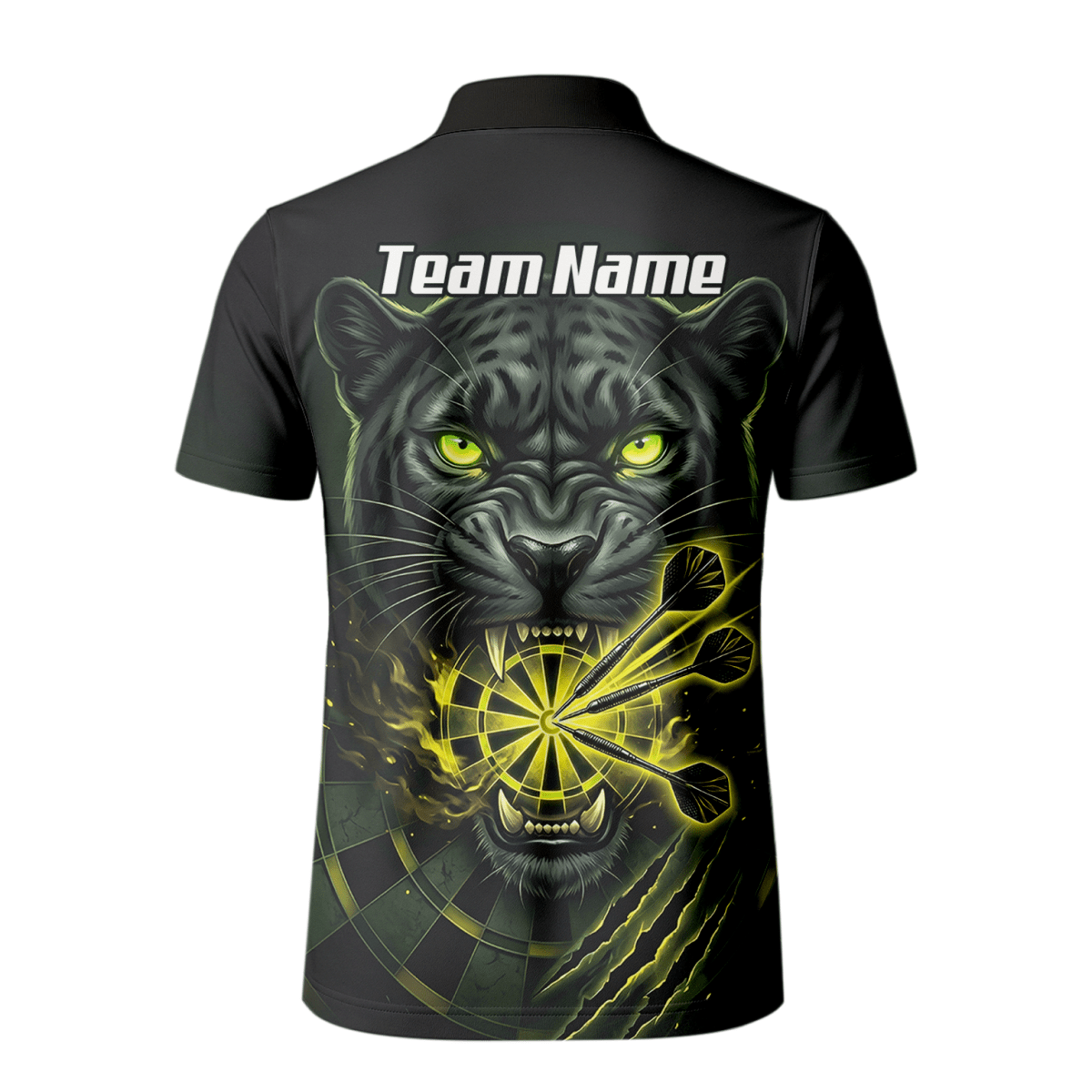 Dart Trikot Herren – Schwarzer Panther Design Schwarz Neon - Grün K8672 - Outfitsuche