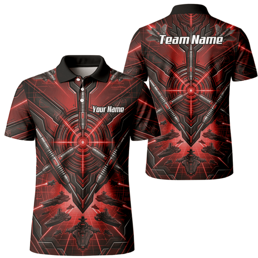 Dart Trikot Herren – Sci - Fi Target Design Rot Schwarz H6778 - Outfitsuche