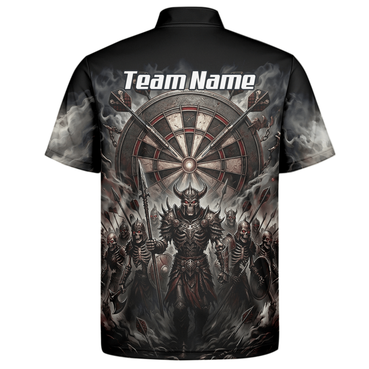 Dart Trikot Herren – Skelett Krieger Armee Schwarz Personalisierbar E8117 - Outfitsuche