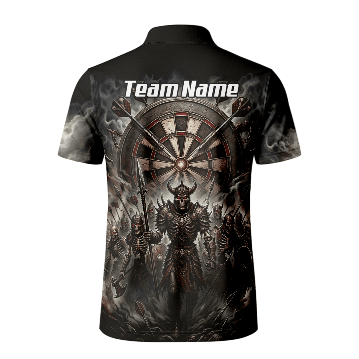 Dart Trikot Herren – Skelett Krieger Armee Schwarz Personalisierbar E8117 - Outfitsuche