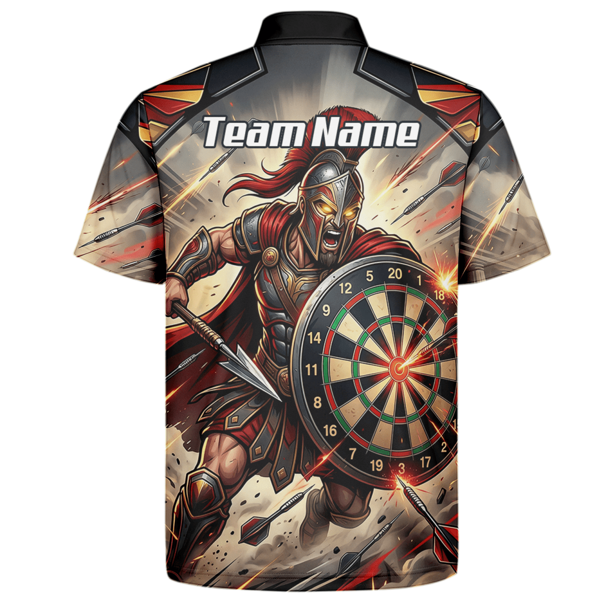 Dart Trikot Herren – Spartan Krieger Design mit Name personalisierbar G5179 - Outfitsuche